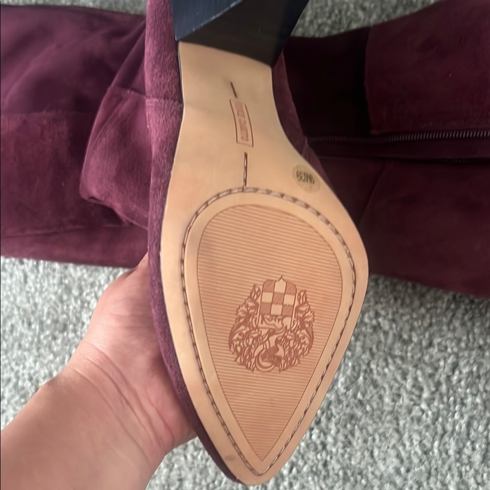 Vince Camuto Burgundy Knee-High Boots - Picture 4 of 16